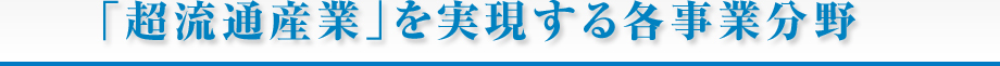 「超流通産業」を実現する各事業分野